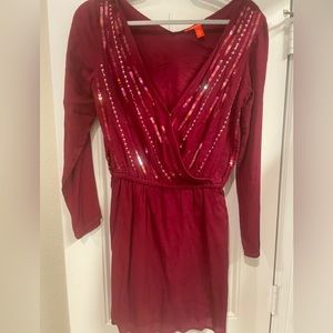 Chelsea & violet sequined maroon dress